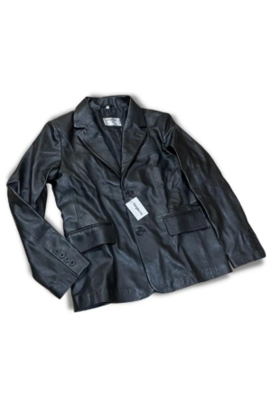 Men's Black Blazer Coat Real Lambskin Leather Jacket