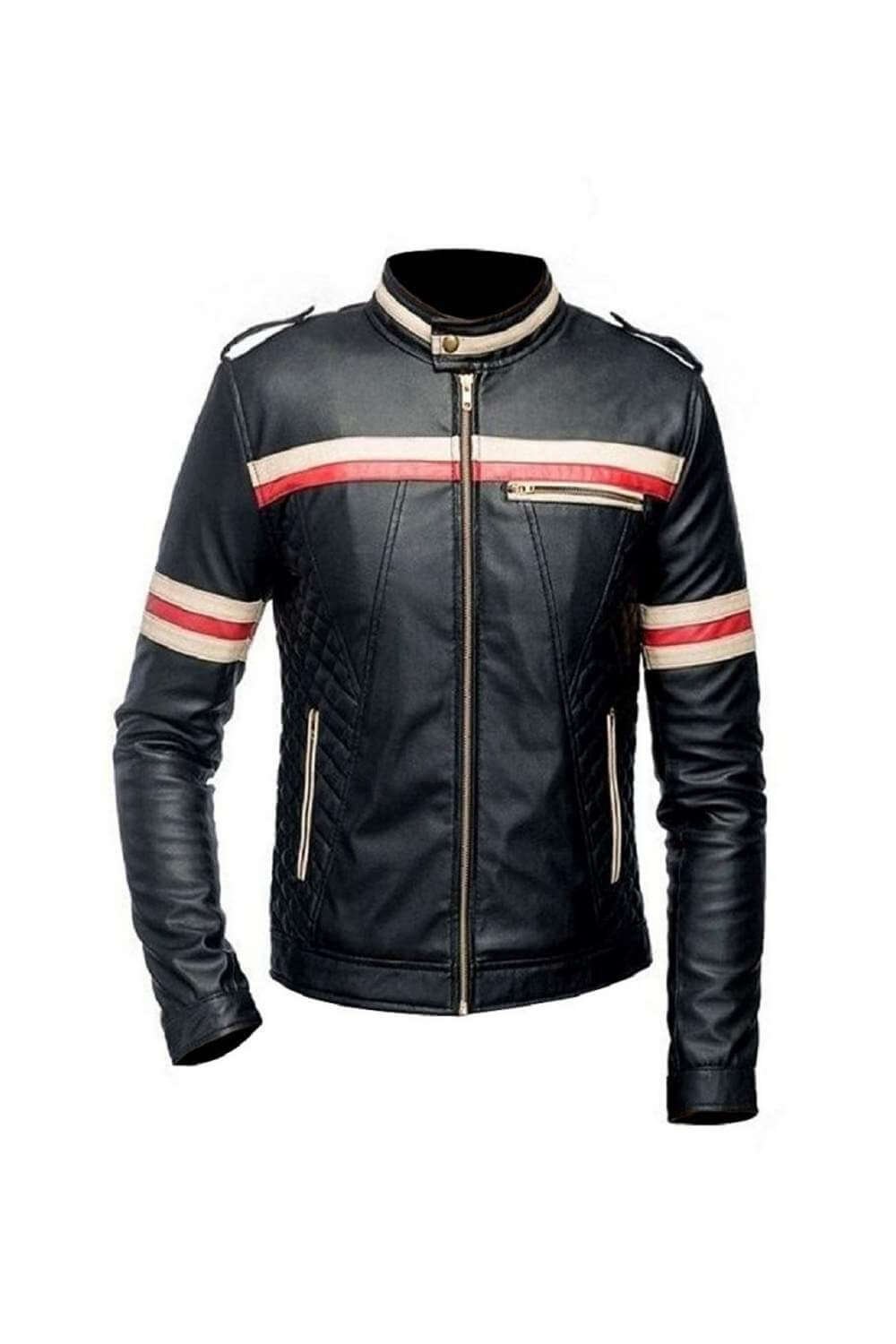 Charlie Black Biker Leather Jacket