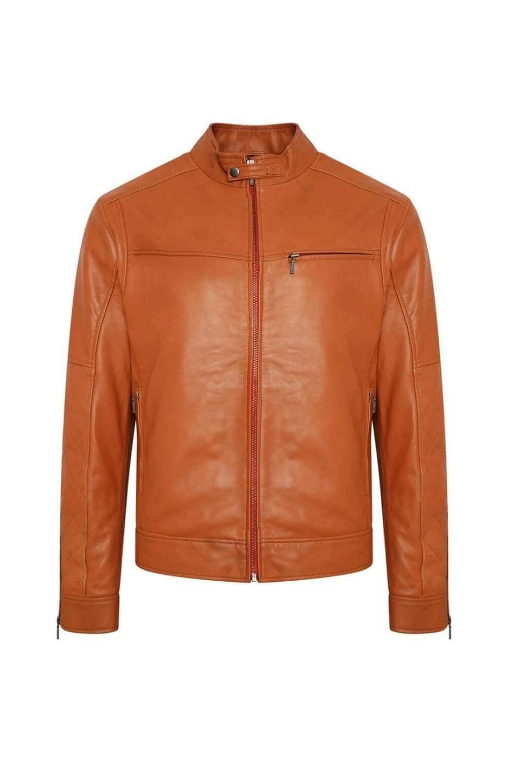 Eagle Brown Biker Leather Jacket