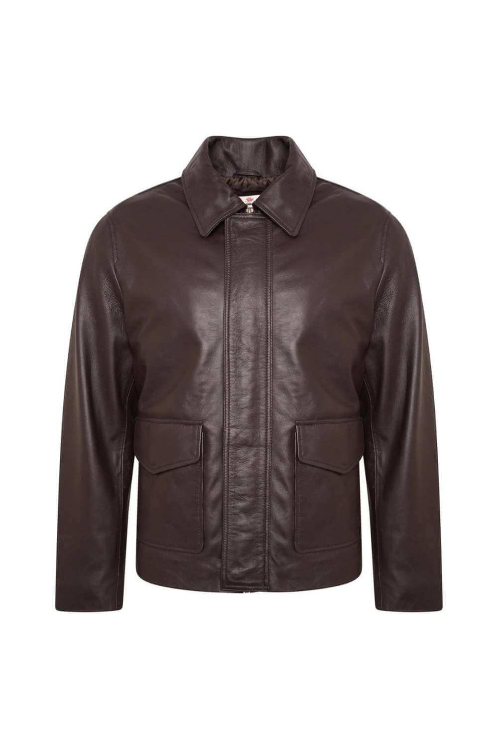 Goblin Brown Biker Leather Jacket