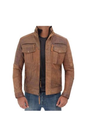 Howler Brown Biker Leather Jacket