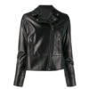 Hannah Black Leather Biker Jacket