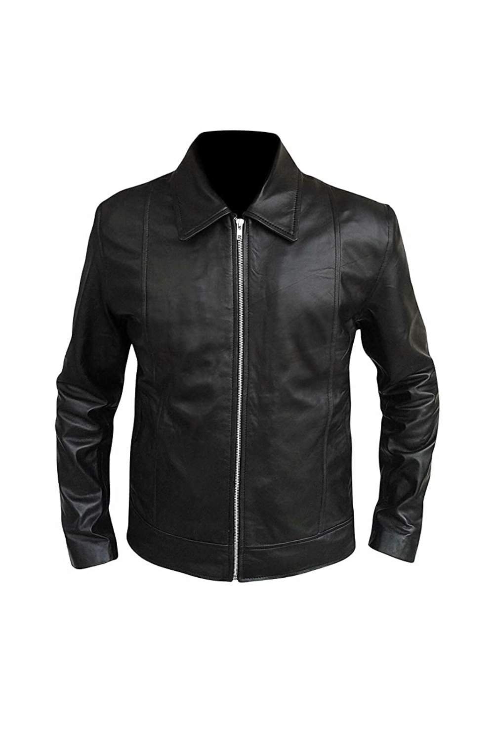 Skyler Black Leather Biker Jacket