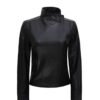 Kla Black Leather Biker Jacket