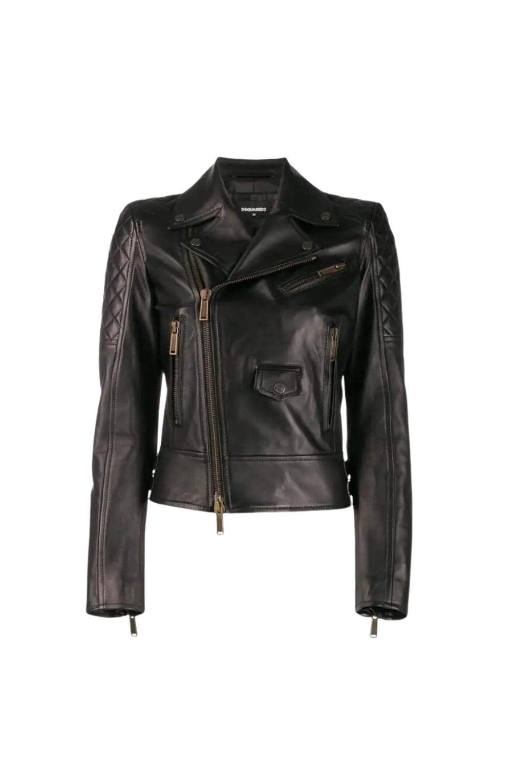 Freya Black Leather Biker Jacket