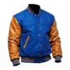 Brown and blue Varsity Jacket