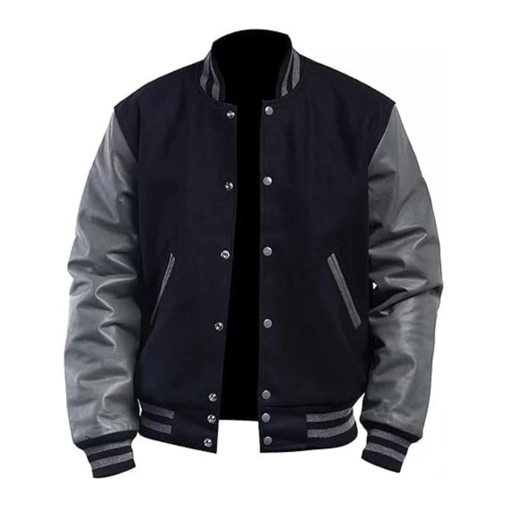 Grey and Black Varsity Jacket